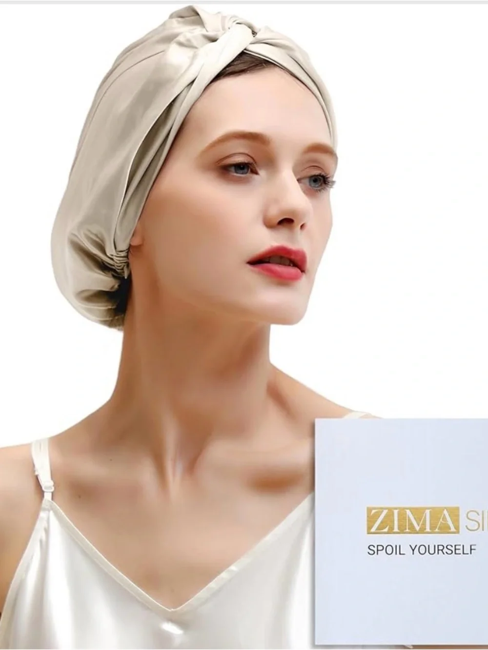 ZIMA Silk hair wrap sleeping cap - Picture 2 of 4